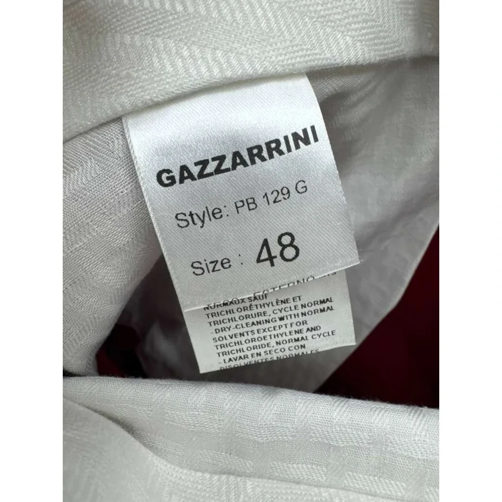 NWT Gazzarrini Regular Fit Cotton-Linen Bermuda Shorts Red PB129G Mens‎ Size 48